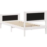  Okvir kreveta s uzglavljem Bijela i svijetlosiva 90 x 200 cm | shoptok.hr