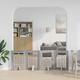  Vrata za pse s postoljem 4 pcs Siva sonoma 60 x 80 cm | shoptok.hr