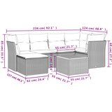  7-dijelni set vrtnih sofa od poliratana s jastucima crni | shoptok.hr