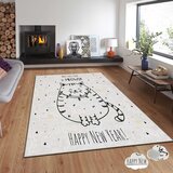  Tepih sa novogodišnjim motivima Asr-Crpt-68, Pravougaoni, 140 x 220 cm, Bež | Eponuda.ba