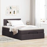  Otomanski krevet s madracem tamnosmeđi 120x200 cm tkanine | shoptok.hr