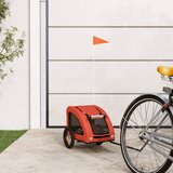 vidaXL Kolesarska prikolica za psa oranžna oxford tkanina železo Cene
