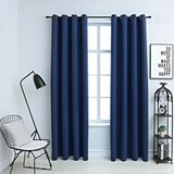 vidaXL Zatemnitvene zavese s kovinskimi obročki 2 kosa modre 140x175cm Cene