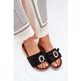Boto Womens Platform Sandals With Bow And Decorative Brooch Black Lenela | shoptok.hr