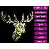 vidaXL Jelenja glava Toplo bela 60 cm Akril | Shoptok.si