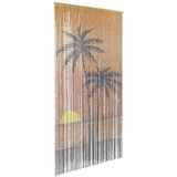 vidaXL Komarnik za vrata iz Potiskanje palme 100x200 cm bambus | Shoptok.si