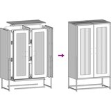 vidaXL Highboard Gorčično rumena 68x39x123 cm Jeklo | Shoptok.si