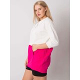 Fashion Hunters Women's plus size ecru fuchsia tunic | Shoptok.si
