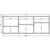  Viseća komoda DALLAS - hikora | shoptok.hr