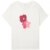Tom Tailor Women + Majica magenta / prljavo roza / bijela