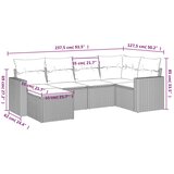 vidaXL 6-dijelni set vrtnih sofa od poliratana s jastucima svjetlosivi | shoptok.hr