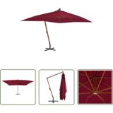  The Living Store Previsni senčnik z lesenim drogom 400x300 cm bordo rdeč - Previsni Senčnik, (21742467) Cene
