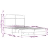 vidaXL Posteljni okvir brez vzmetnice 140x190 cm rjav hrast inž. les | Shoptok.si