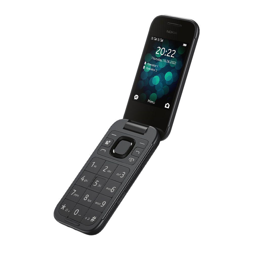 2660 Flip Feature Phone with 2.8 Inch Display, Zoomable User Interface, Emergency Call Button, Hearing Aid Compatible (HAC), 20+ Standy Time, Black mobilni telefon