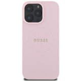 Guess Hrbtni ovitek za iPhone 16 Pro z zrnato teksturo MagSafe, Roza, (21749340) Cene