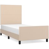 vidaXL Posteljni okvir z vzglavjem kapučino 90x190 cm umetno usnje, (20905494) Cene