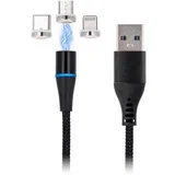 magnetni kabel 3in1 tip-c , microusb , lightning - 2A