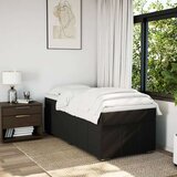 vidaXL Box spring postelja z vzmetnico črna 90x200 cm blago | Shoptok.si