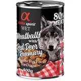 alfa spirit Dog Meatballs 6 x 400 g - Jelen i ružmarin