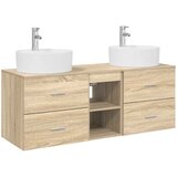  Set ormarića za kupaonicu 3 kom. Hrast sonoma | shoptok.hr