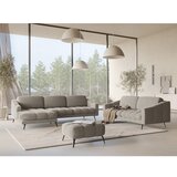 Makamii Bež baršunasti kutna garnitura (s lijevim kutom) Nalu – | shoptok.hr