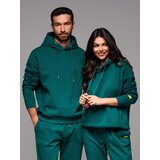 Ombre Unisex sweatshirt with pockets and hood - dark green Cene