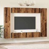  Set TV komoda s policom Zidne Ostalo s pohranom s vratima 10 pcs Staro drvo 30.5 x 30 x 90 cm | shoptok.hr