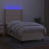  box spring s madracem LED krem 80 x 200 cm od tkanine | shoptok.hr