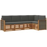 vidaXL Kotna sedežna garnitura z blazino 4 pcs Naravna in antracitna, (5000283685) | Shoptok.si