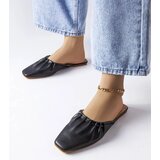 Gemre Black ruched open-toe mules Aasiaat | Shoptok.si