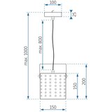 Toolight moderna stropna svjetiljka App956-1cp crna | shoptok.hr