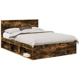  Konstrukcija postelje z vzglavjem Dimljeni oreh 140 x 200 cm, (5000120916) | Shoptok.si