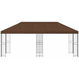 Paviljon s bočnim stranama 6 x 3 m Smeđa Poliester i čelik 190 | shoptok.hr