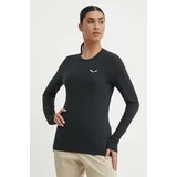 Salewa Športna majica z dolgimi rokavi Puez Dry črna barva, 00-0000028865