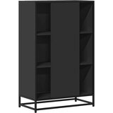 vidaXL Visoka ploča crna 68x35x106,5 cm Konstruirano drvo i metal | shoptok.hr