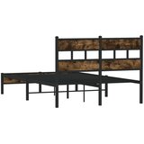  Okvir kreveta bez madraca s uzglavljem boja hrasta 120x190 cm | shoptok.hr