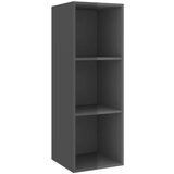  3-dijelni set TV ormarića visoki sjaj sivi od iverice | shoptok.hr