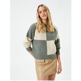 Koton Knitwear Sweater Color Block Round Neck Long Sleeve | shoptok.hr