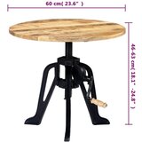  Bočni stolić od masivnog drva manga i željeza 60 x (46 - 63) cm | Eponuda.com