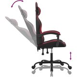  Okretna igraća stolica crna i crvena boja vina od umjetne kože | shoptok.hr