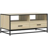 vidaXL Stolić za kavu boja hrasta 100 x 50 x 45 cm od drva i metala | shoptok.hr