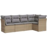vidaXL 5-dijelni vrtni set sofa s jastucima bež od poliratana | shoptok.hr