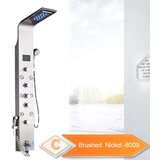 rozin LED tuš panel za kopalnico, 6 načinov inteligentni LCD, rožnato zlato deževni slap, brušeni nikl 8009, (5000159288) | Shoptok.si