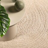  Tepih ZIZUR bež Ø 120 cm s izgledom jute unutarnji i vanjski | shoptok.hr