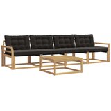  Set vanjskih sofa 5 kom. Bijela i crna | shoptok.hr