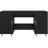  Stol s policom Crni hrast 140 x 50 x 75 cm Konstruirano drvo | shoptok.hr