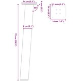  Noge za konzolni stol 4 kom. antracit 72 cm čelik | shoptok.hr