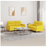 vidaXL 2-dijelni set sofa s jastucima svjetložuti od tkanine Cijene