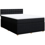  Krevet s oprugama i madracem crni 140x200 cm od tkanine | shoptok.hr