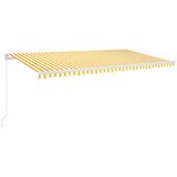 Tenda na ručno uvlačenje s LED svjetlom 600x300 cm žuto-bijela | Eponuda.com